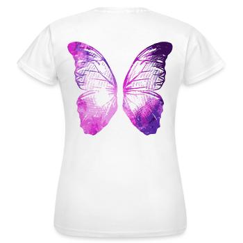 2reborn wings butterfly magic fluegel schmetterlin - Frauen T-Shirt - Weiß - Hinten - AI Model Female 172 dark (172cm)