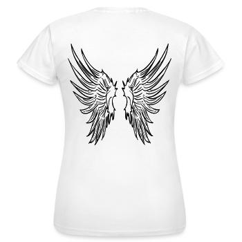 aile d'ange - T-shirt Femme - blanc - Dos - AI Model Female 172 dark (172cm)
