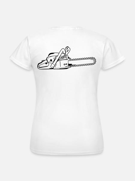 Motorsäge - Frauen T-Shirt - Weiß