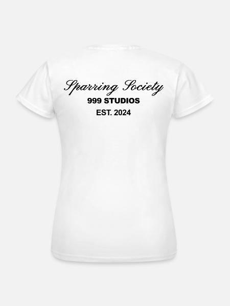 Sparring Gesellschaft Weißer Druck - Frauen T-Shirt - Weiß