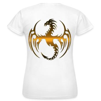 Drachen Fantasy Drachen Geist Reptilien Bestien - Frauen T-Shirt - Weiß - Hinten - AI Model Female 172 dark (172cm)