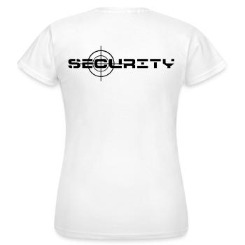 Security, security, property protection - Women's T-Shirt - white - Back - AI Model Female 172 dark (172cm)