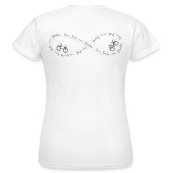 ziel_strecke - Frauen T-Shirt - Weiß - Hinten - AI Model Female 172 dark (172cm)