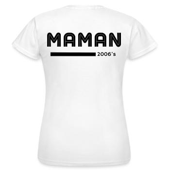 Maman Depuis 2006 Anniversaire Fete Des Meres - T-shirt Femme - blanc - Dos - AI Model Female 172 dark (172cm)