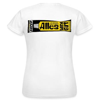 Alles wird gut Experten Kleber retro Psychologie  - Frauen T-Shirt - Weiß - Hinten - AI Model Female 172 dark (172cm)