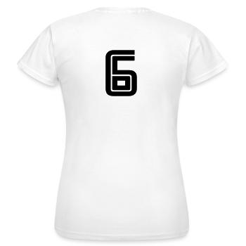 6 - Women's T-Shirt - white - Back - AI Model Female 172 dark (172cm)