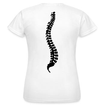 spinal column - Women's T-Shirt - white - Back - AI Model Female 172 dark (172cm)