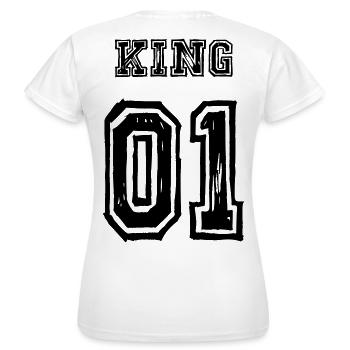 Partenaire King Queen look Love - T-shirt Femme - blanc - Dos - AI Model Female 172 dark (172cm)