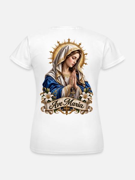 Ave Maria Heilige Mutter Gottes  - Frauen T-Shirt - Weiß