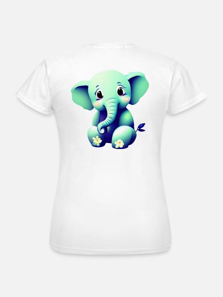 Jardin d’enfants pour la conservation des espèces du zoo des éléphants - T-shirt Femme - blanc