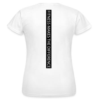 Le fitness fait la différence en noir - T-shirt Femme - blanc - Dos - AI Model Female 172 dark (172cm)