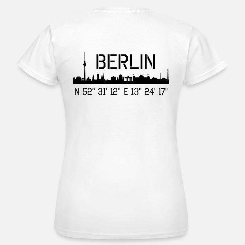 Berlin Coordinates: N 52 ° 31 '12' 'E 13 ° 24' 17 '' - Women's T-Shirt - white