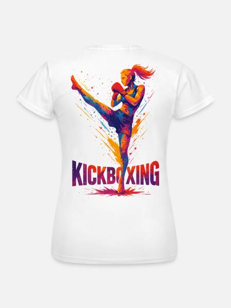 Kickboxerin Grafik Design: Brachial & Stark - Frauen T-Shirt - Weiß