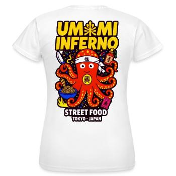 Umami Inferno - Street Food Tokyo - T-shirt Femme - blanc - Dos - AI Model Female 172 dark (172cm)
