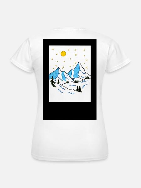 Berglandschaft im Sonnenlicht - Frauen T-Shirt - Weiß