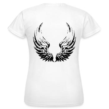 2reborn Engel Fluegel Angel Wings Heaven Himmel He - Frauen T-Shirt - Weiß - Hinten - AI Model Female 172 dark (172cm)