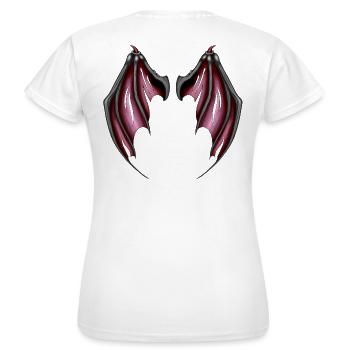 Evil Wings devil wings funny gift idea - Women's T-Shirt - white - Back - AI Model Female 172 dark (172cm)