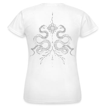 Blossom Snake - Frauen T-Shirt - Weiß - Hinten - AI Model Female 172 dark (172cm)
