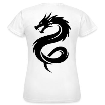 Asiatischer Drache - Frauen T-Shirt - Weiß - Hinten - AI Model Female 172 dark (172cm)
