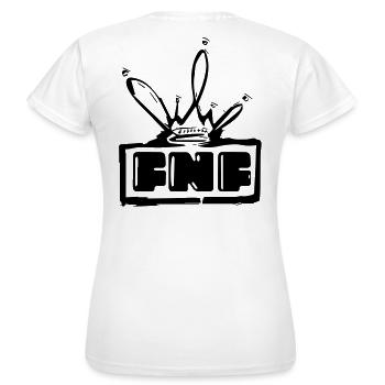 FNF F...N....F..... - Frauen T-Shirt - Weiß - Hinten - AI Model Female 172 dark (172cm)