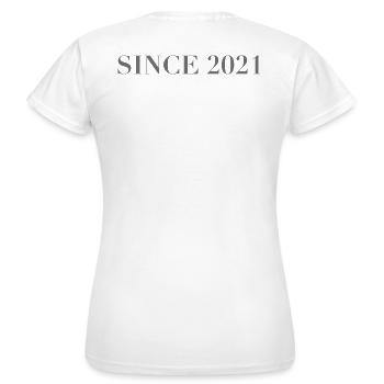 Since 2021 - Women's T-Shirt - white - Back - AI Model Female 172 dark (172cm)