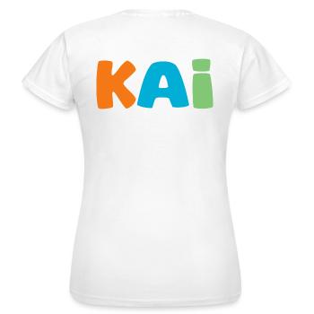 Name - Kai - Women's T-Shirt - white - Back - AI Model Female 172 dark (172cm)