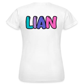 Nom - Lian - T-shirt Femme - blanc - Dos - AI Model Female 172 dark (172cm)