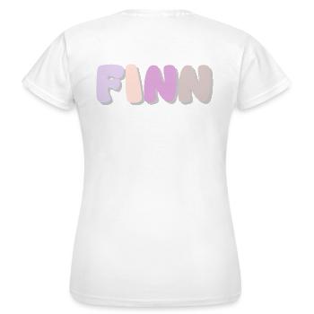 Naam - Finn - Vrouwen T-shirt - wit - Achter - AI Model Female 172 dark (172cm)