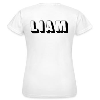 Name - Liam - Women's T-Shirt - white - Back - AI Model Female 172 dark (172cm)
