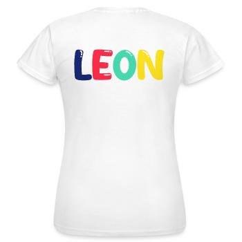 Name - Leon - Women's T-Shirt - white - Back - AI Model Female 172 dark (172cm)