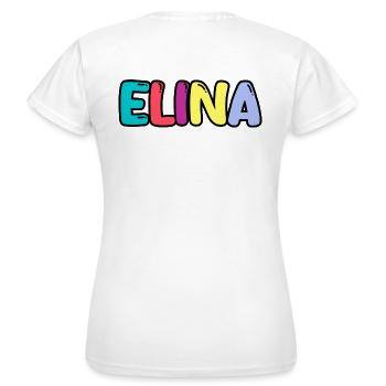 Nom - Elina - T-shirt Femme - blanc - Dos - AI Model Female 172 dark (172cm)