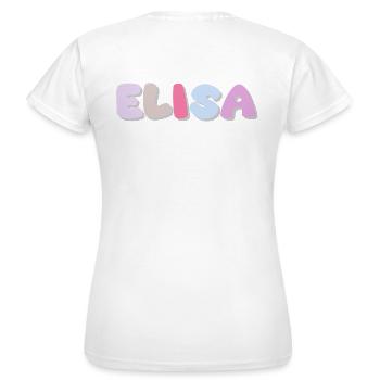 Nom - Elisa - T-shirt Femme - blanc - Dos - AI Model Female 172 dark (172cm)