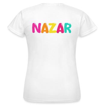 Name - Nazar - Women's T-Shirt - white - Back - AI Model Female 172 dark (172cm)