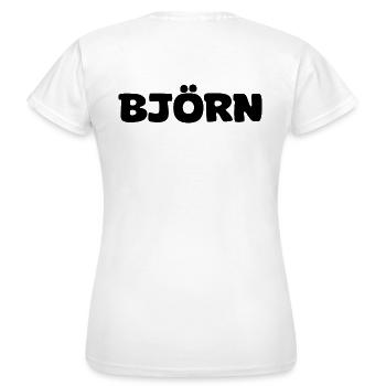 Name - Björn - Frauen T-Shirt - Weiß - Hinten - AI Model Female 172 dark (172cm)