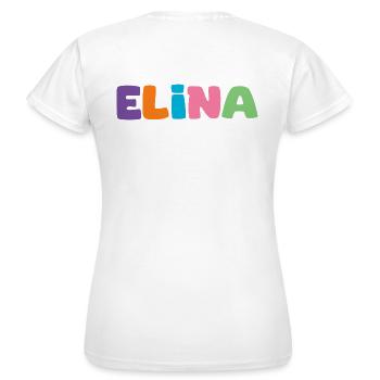 Name - Elina - Women's T-Shirt - white - Back - AI Model Female 172 dark (172cm)