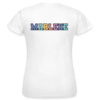 Name - Marlene - Women's T-Shirt - white - Back - AI Model Female 172 dark (172cm)