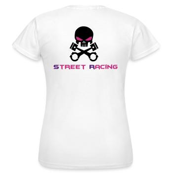 STREET RACING - T-shirt Femme - blanc - Dos - AI Model Female 172 dark (172cm)