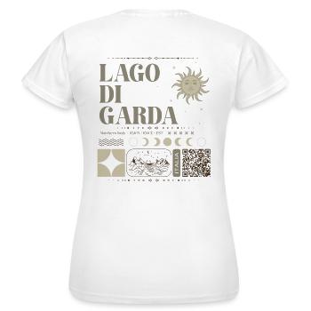 Lake Garda Lago di Garda Backprint - Women's T-Shirt - white - Back - AI Model Female 172 dark (172cm)