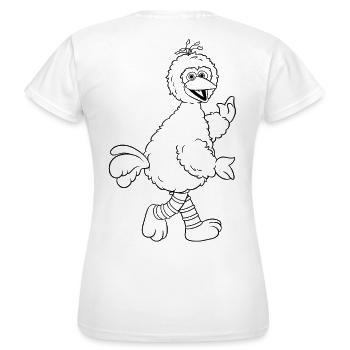 Sesamstraßen-Skizzendesign von Pino - Frauen T-Shirt - Weiß - Hinten - AI Model Female 172 dark (172cm)