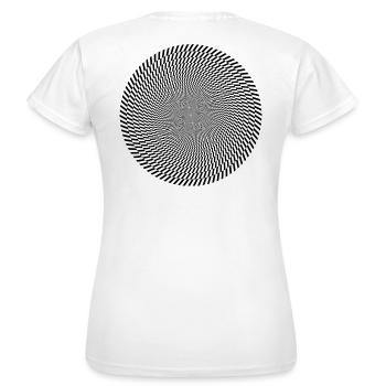 optische Täuschung - Frauen T-Shirt - Weiß - Hinten - AI Model Female 172 dark (172cm)