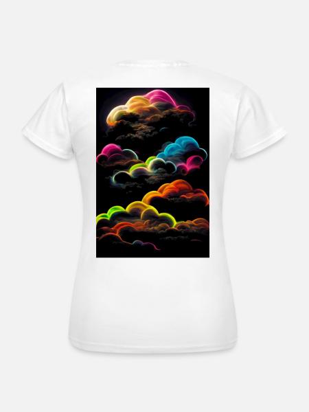 Neon Clouds - Frauen T-Shirt - Weiß