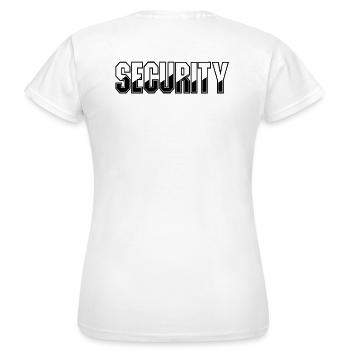 Sécurité des videurs de sécurité - T-shirt Femme - blanc - Dos - AI Model Female 172 dark (172cm)