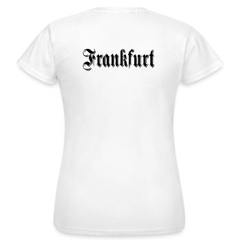 Francfort - T-shirt Femme - blanc - Dos - AI Model Female 172 dark (172cm)