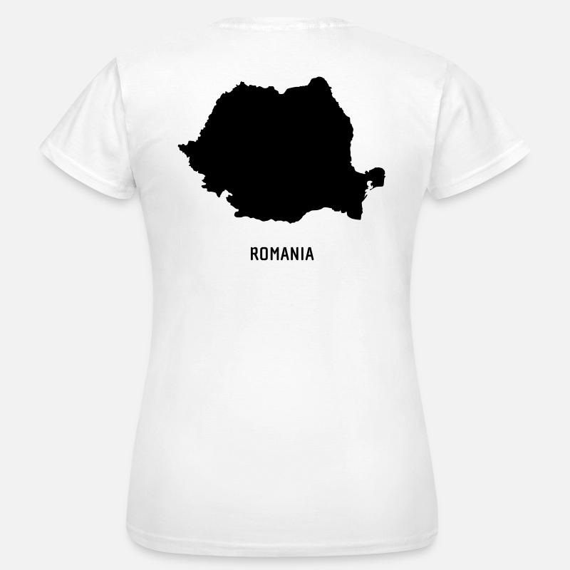Romania - Map Map - Women's T-Shirt - white
