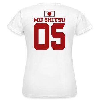 Mallorca Sauf Trikot Japan, Mu Shitsu - Frauen T-Shirt - Weiß - Hinten - AI Model Female 172 dark (172cm)