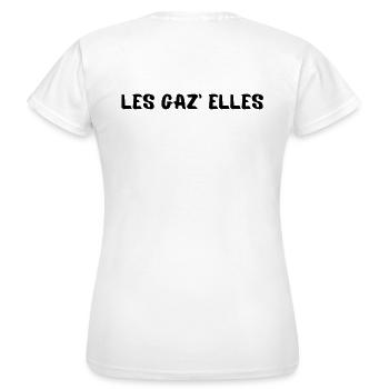 Les gaz'elles - T-shirt Femme - blanc - Dos - AI Model Female 172 dark (172cm)