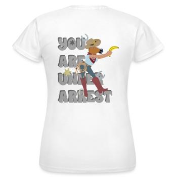Sheriff Cheval - T-shirt Femme - blanc - Dos - AI Model Female 172 dark (172cm)