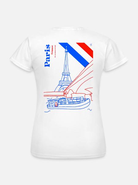 Paris und seine Eiserne Lady - Frauen T-Shirt - Weiß