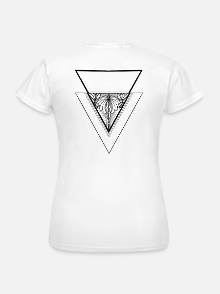 Floral Triangle - Frauen T-Shirt - Weiß