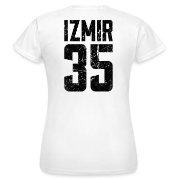 Izmir 35 Turquie Turkiye Cadeau Vacances TR Turk - T-shirt Femme - blanc - Dos - AI Model Female 172 dark (172cm)